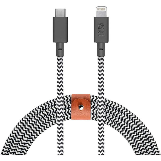 Native Union Belt Cable USB-C to Lightning 3M - Zebra -USB-C