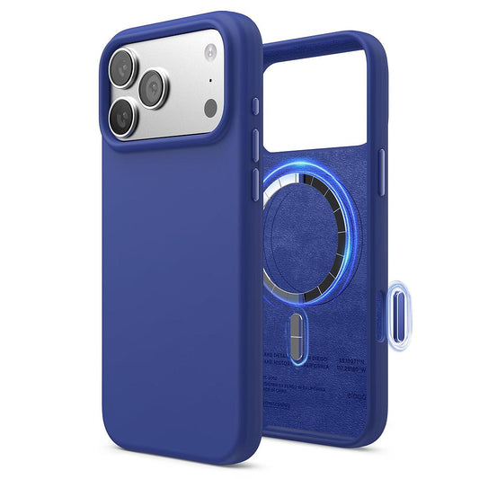 Elago iPhone 17P.Pm/18P.Pm Magnetic Silicone Case (Camera Control Key Included) - Cobalt Blue